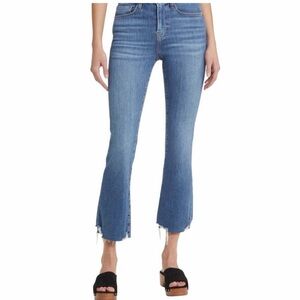 Frame Le Crop Flare Jeans Women’s 27 Raw Hem Flare Leg Cropped